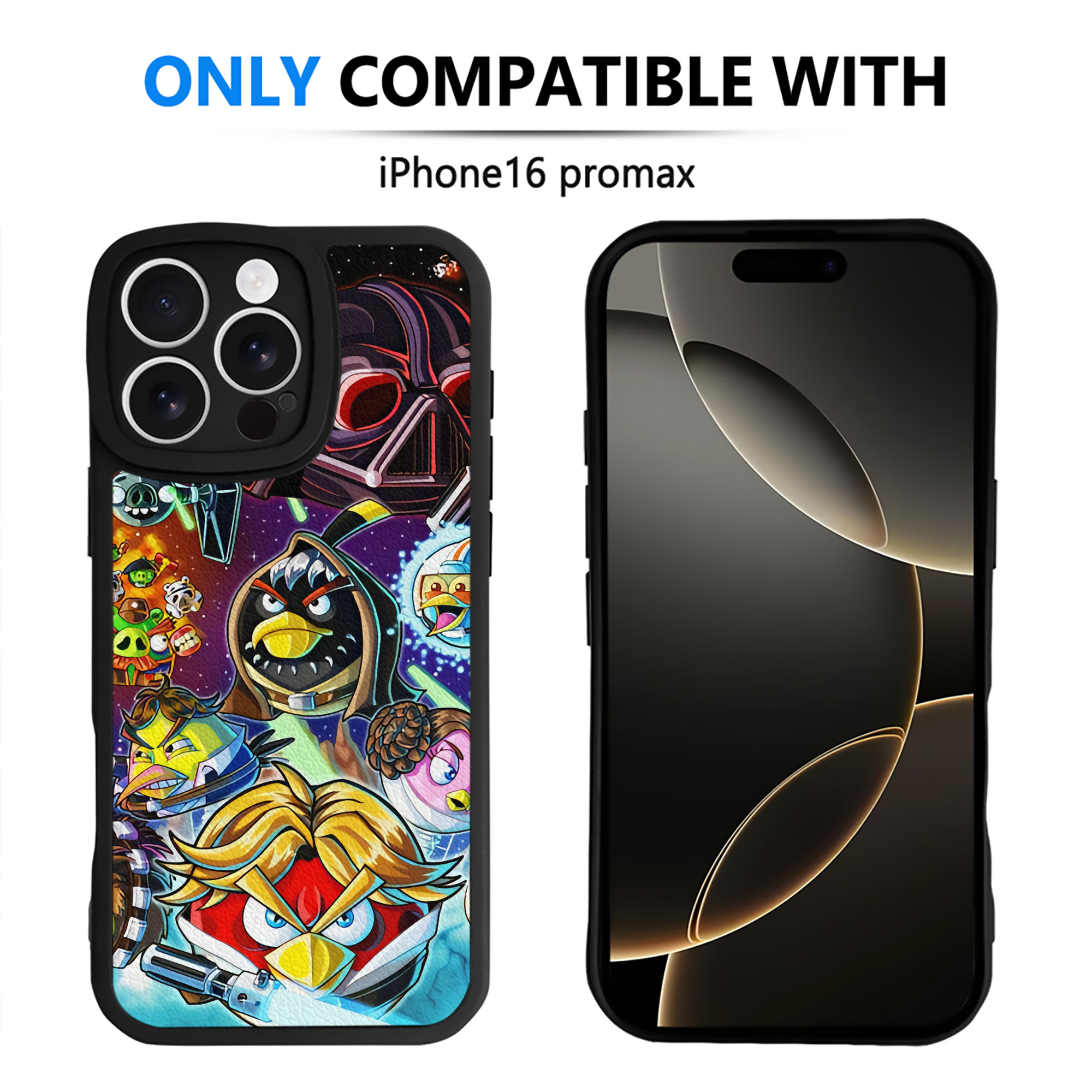 （画像用） Angry Birds アングリーバード 【iPhone 16シリーズ対応】シリコンスマホケース（レザー調） 材質：シリコン